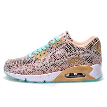 Nike Air Max 90 Womens Shoes 2015 New Releases Khaki Blue White Italy